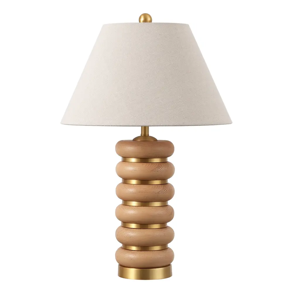Selene, 25 Inch, Light Brown/Brass, Resin/Metal Table Lamp