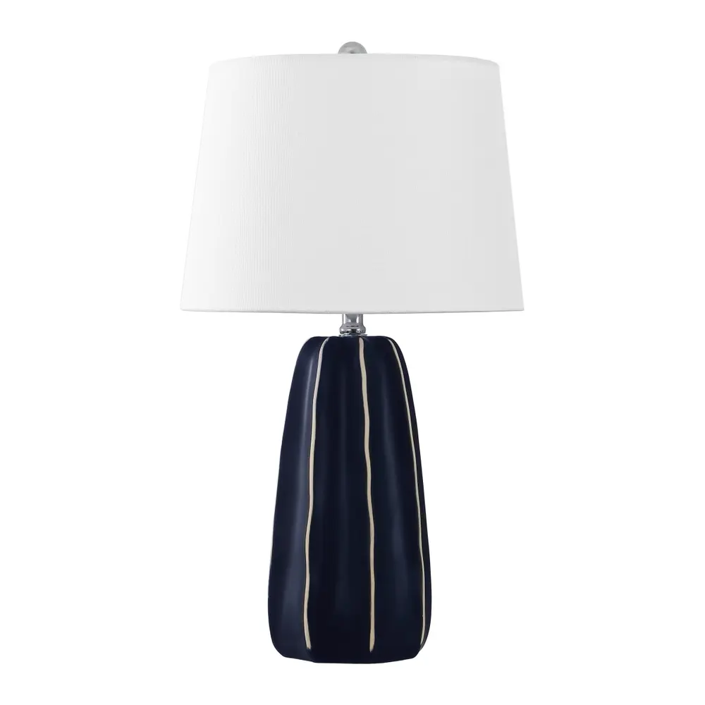 Jude,  26 Inch, Navy Blue, Ceramic Table Lamp