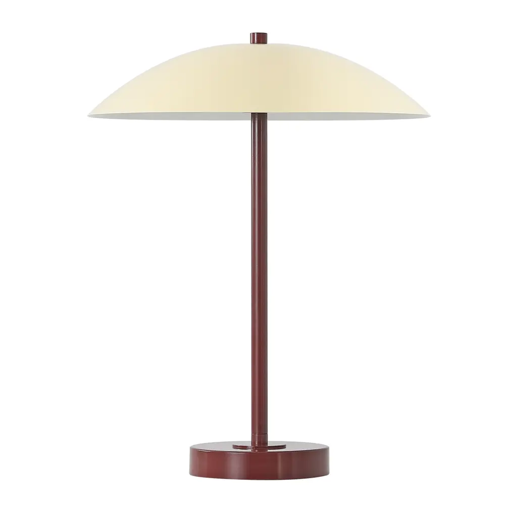 Stassi, 16 Inch, Red/Cream, Metal Table Lamp
