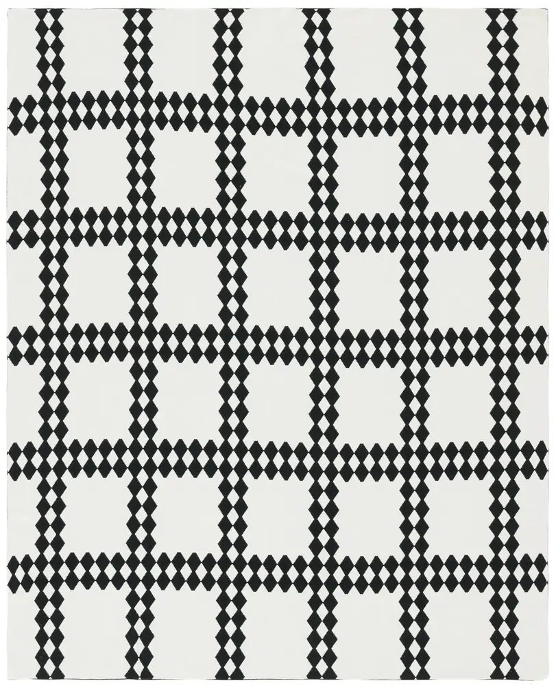 Zhuri, 50 X 60, Black/Ivory, Cotton Throw