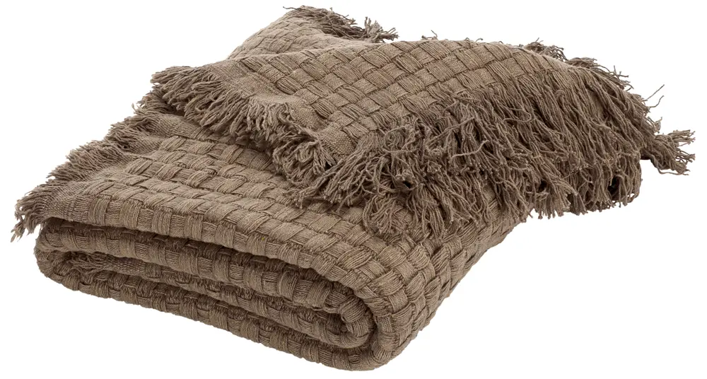 Inaya, 51 X 67, Natural, Cotton Throw