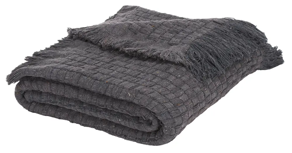 Inaya, 51 X 67, Grey, Cotton Throw
