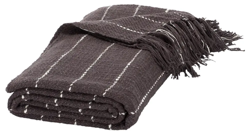 Sloane, 50 X 70, Grey/White, Cotton Throw