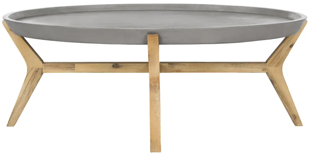 Hadwin Concrete Oval Coffee Table