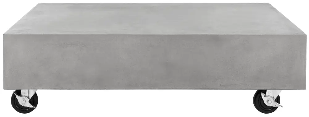 Gargon Concrete Coffee Table With Casters