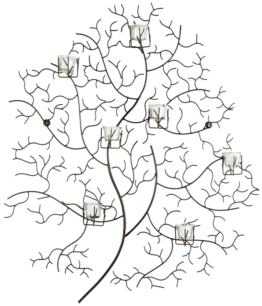 7 Votive Tree Wall Décor