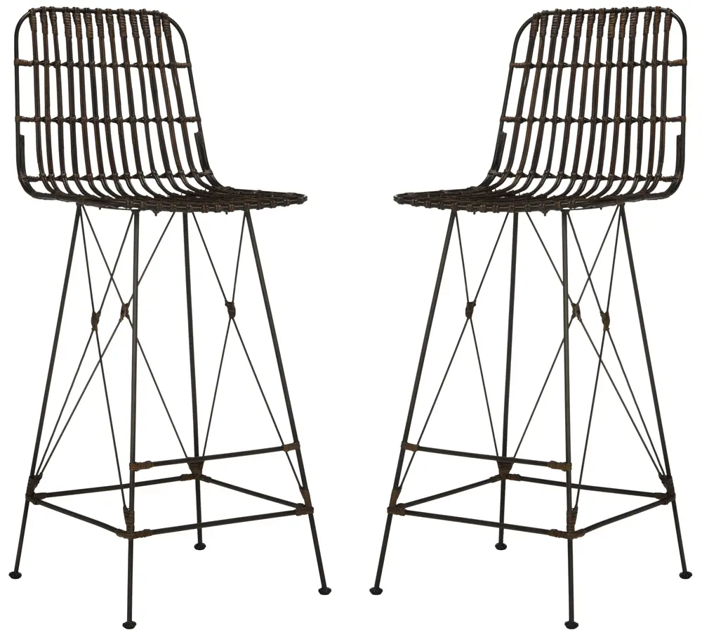 Minerva Wicker Bar Stool