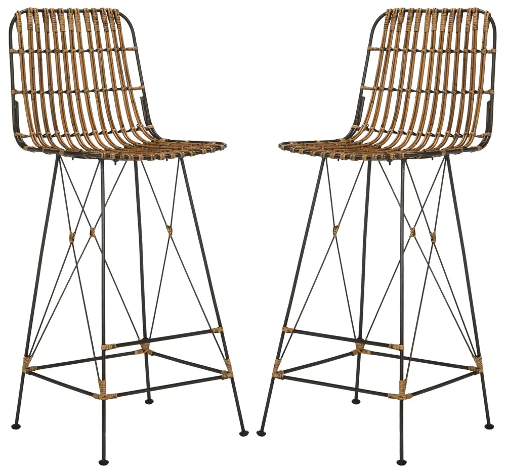 Minerva Wicker Bar Stool