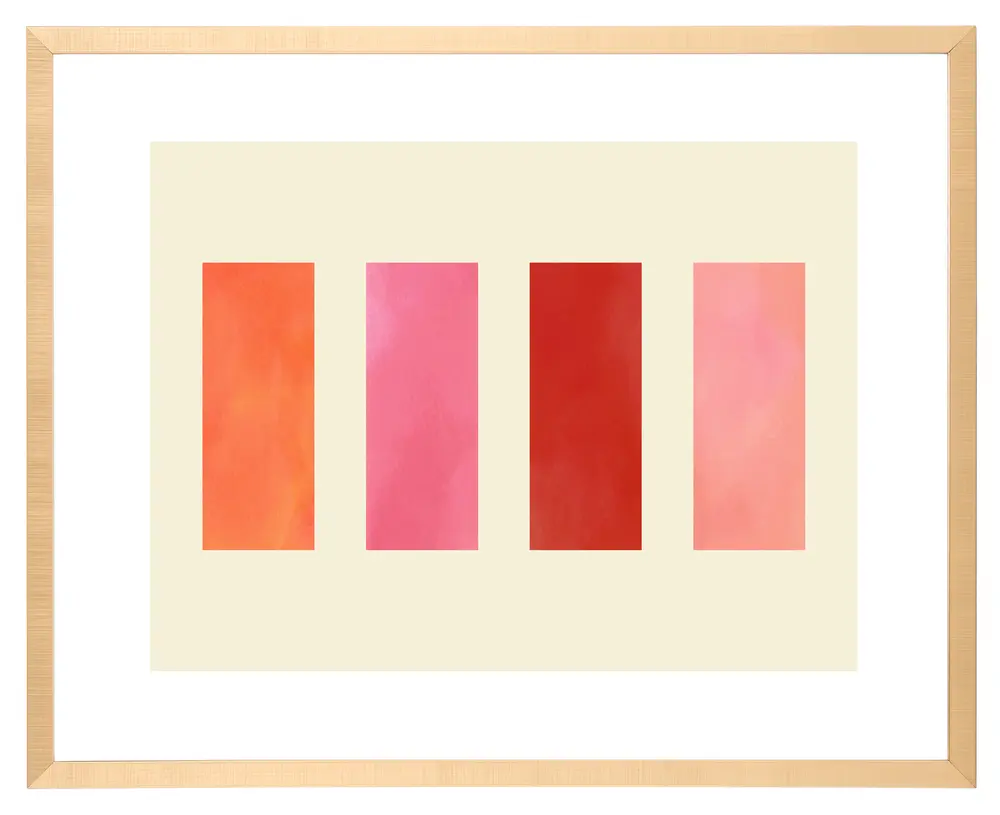 Uptown Girls, 20 X 16 Inch, Raspberry Red/Pink, Framed Wall Art