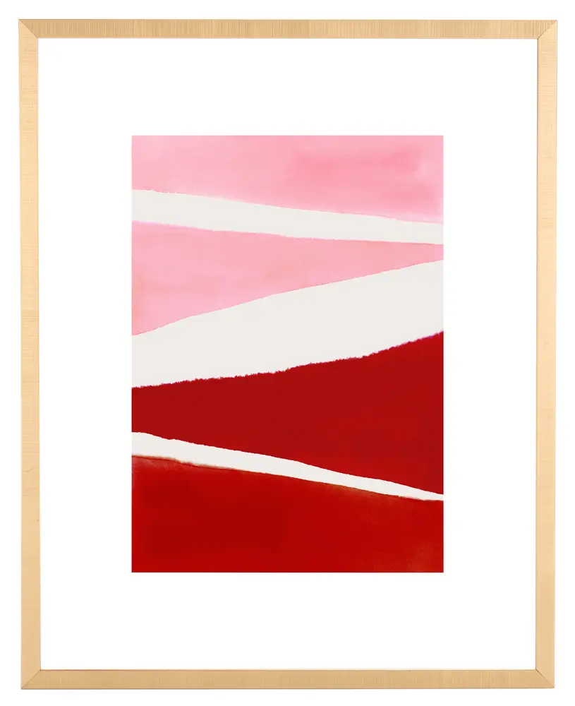 Paint The Town Pink, 16 X 20 Inch, Raspberry Red/Pink, Framed Wall Art
