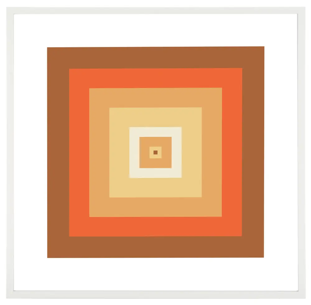 That 70'S Glow, 24 X 24 Inch, Golden Brown/Orange, Framed Wall Art