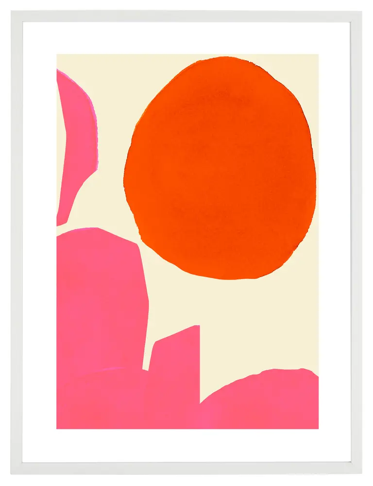 Mojave Sunrise, 18 X 24 Inch, Tangerine/Pink, Framed Wall Art