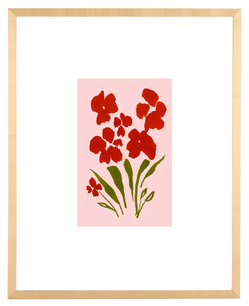 Pansy Passion, 16 X 20 Inch, Pink/Raspberry, Framed Wall Art