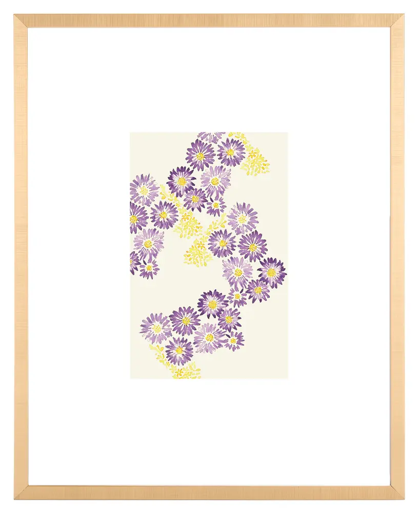Clematis Constellation, 16 X 20 Inch, Purple/Yellow, Framed Wall Art