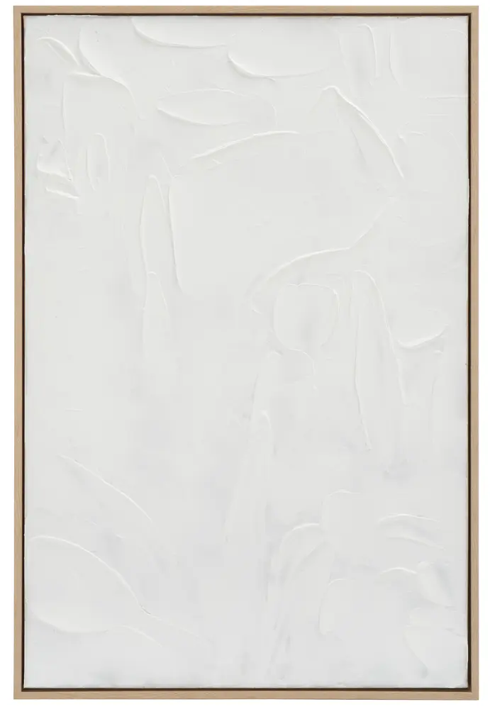 The Minimalist, 24 X 36, White, Framed Wall Art
