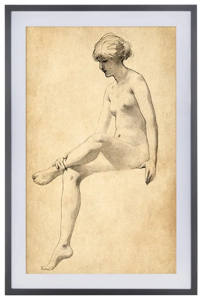 Easy Elegance, 24 X 36, Antique Ivory/Black, Framed Wall Art