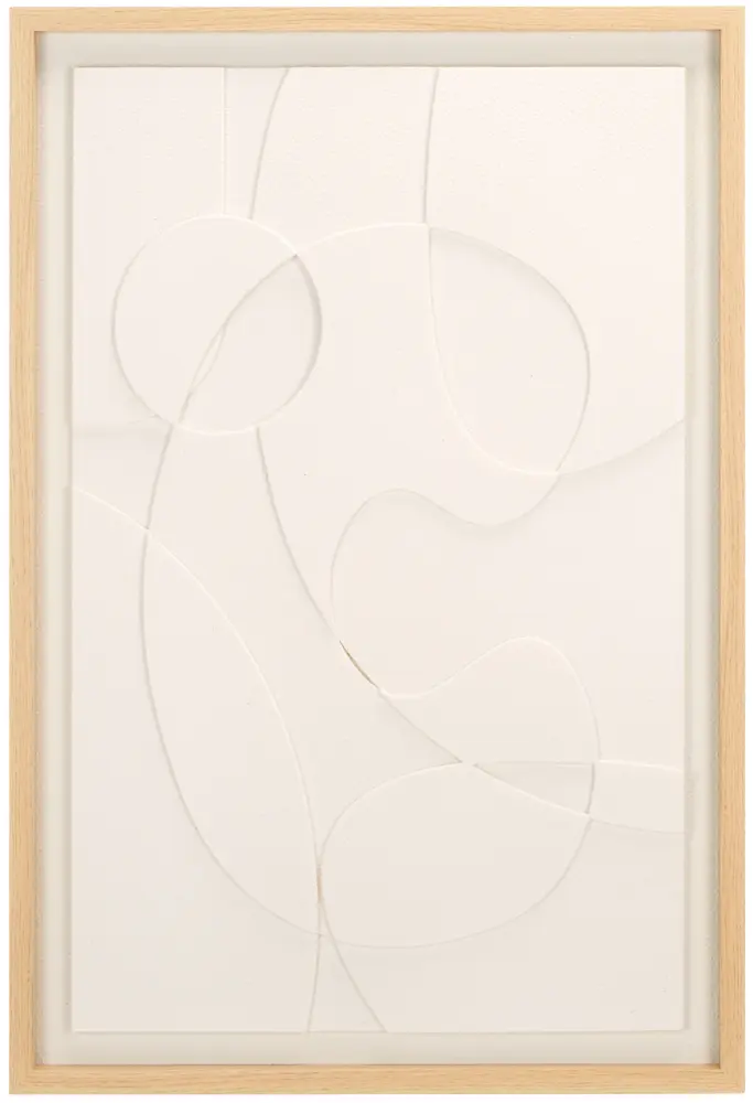 Snow Dy Trails, 24X36,  White, Foam/Ps/Mdf, Framed Dimensional Art