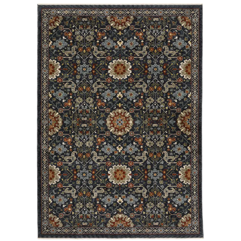 Aberdeen 006B1 Blue/ Multi Indoor Area Rug - 5'3