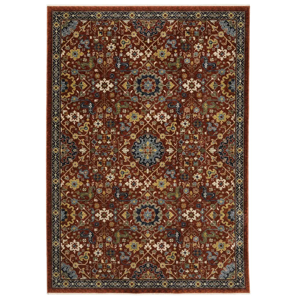 Aberdeen 006R1 Red/ Multi Indoor Area Rug - 3'3