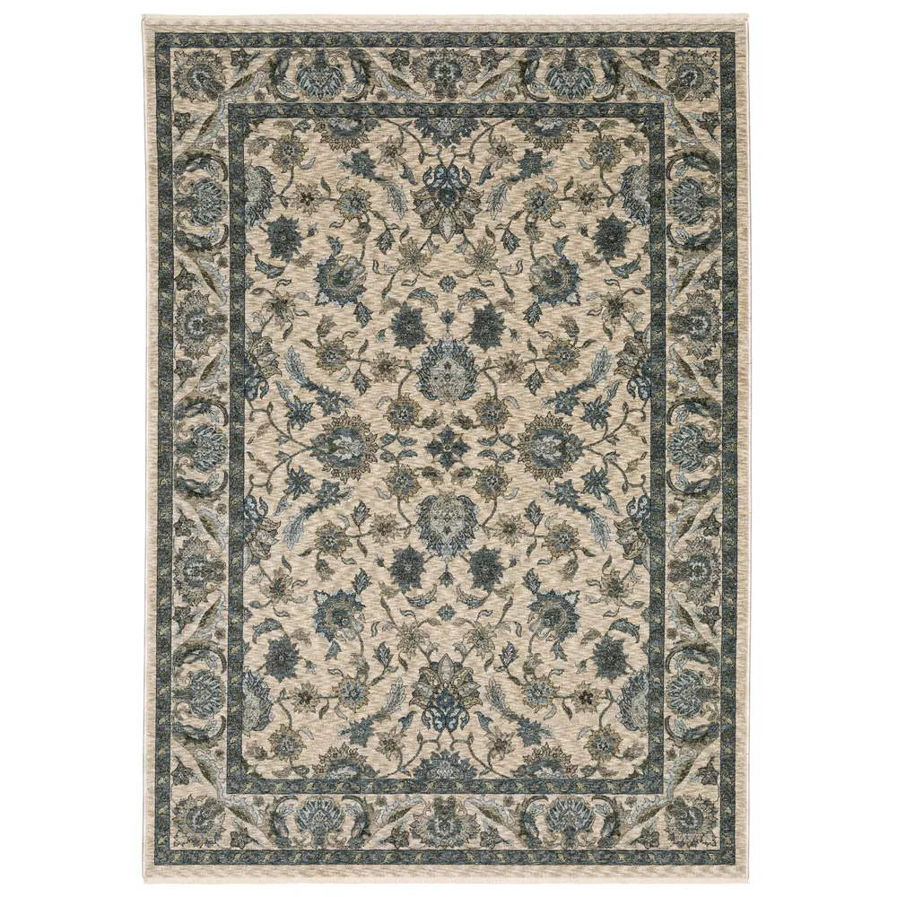 Aberdeen 070I1 Beige/ Blue Indoor Area Rug - 3'3