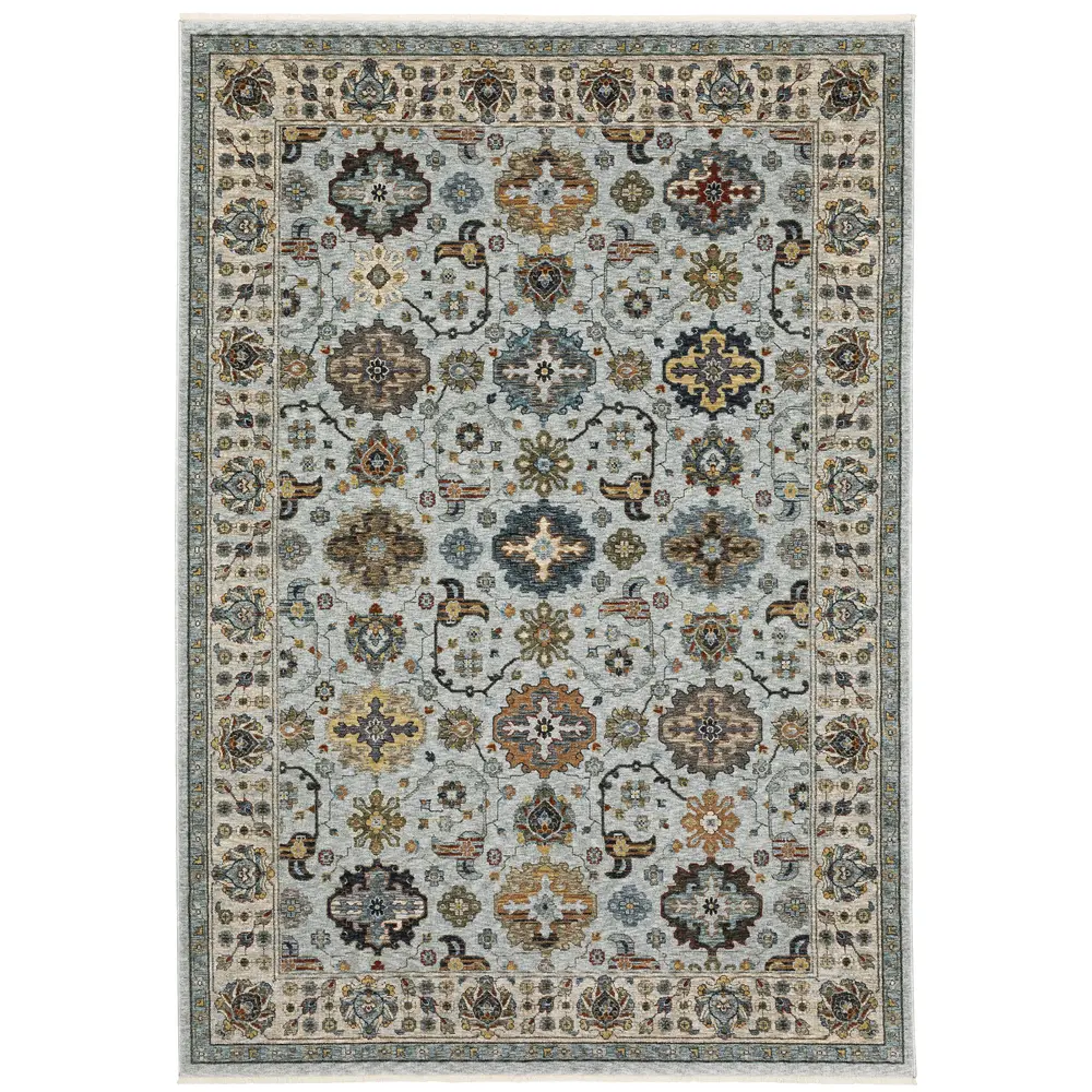 Aberdeen 561W1 Blue/ Beige Indoor Area Rug - 9'10