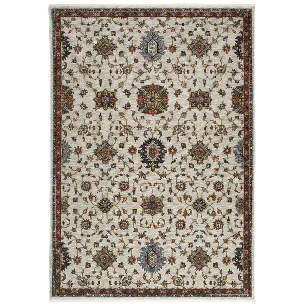 Aberdeen 751W1 Ivory/ Multi Indoor Area Rug - 6'7