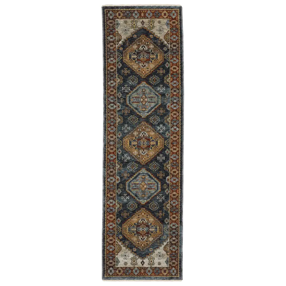 Aberdeen 005W1 Blue/ Multi Indoor Area Rug - 2'3