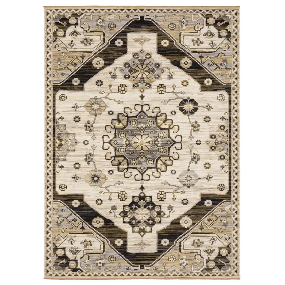 Acacia ACA04 Brown/ Grey Indoor Area Rug - 3'3
