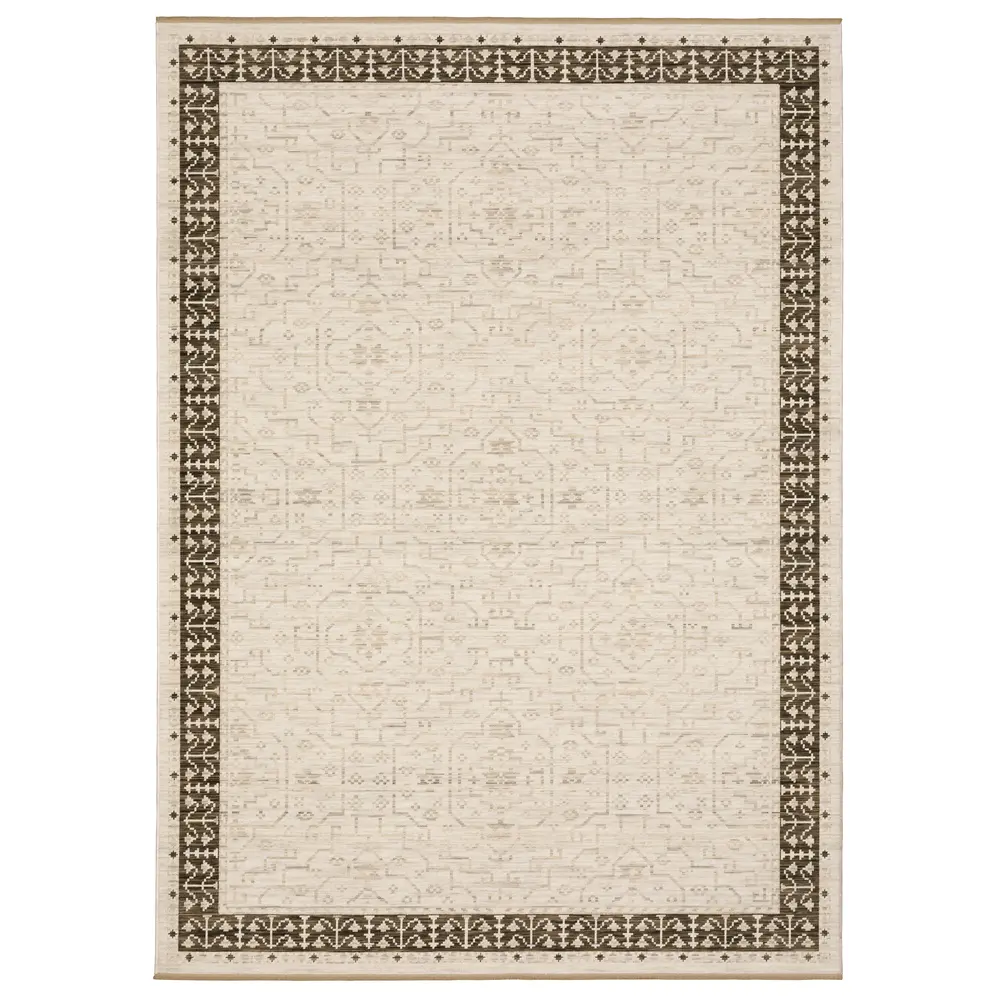 Acacia ACA02 Beige/ Brown Indoor Area Rug - 5'3