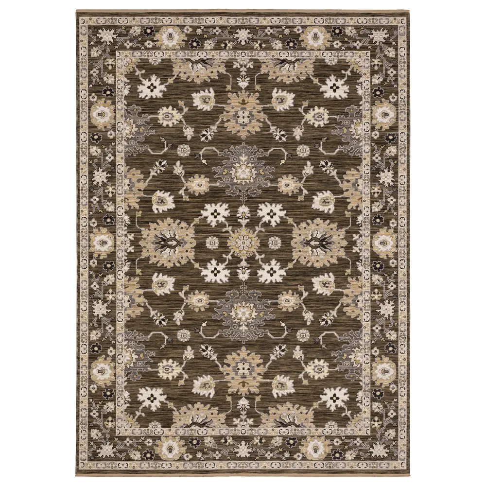 Acacia ACA01 Brown/ Tan Indoor Area Rug - 7'10