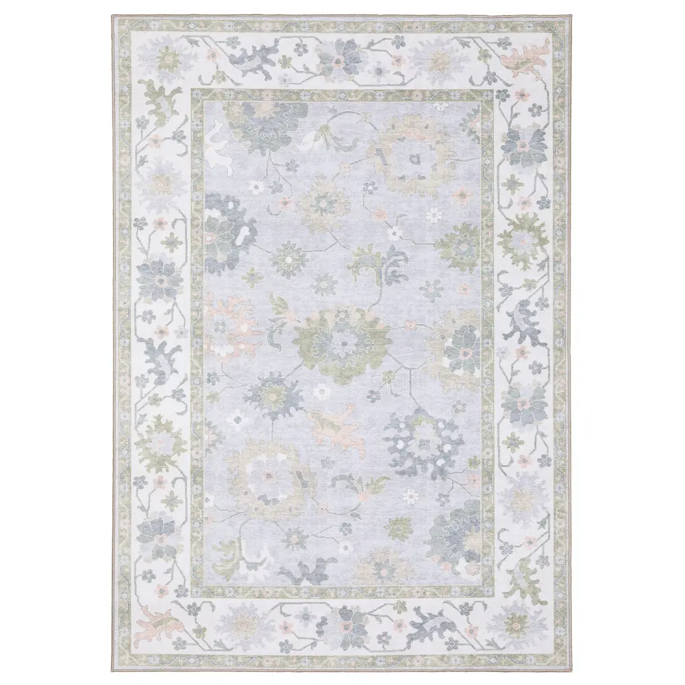 Addison ADD06 Blue/ Green Indoor Area Rug - 6'7