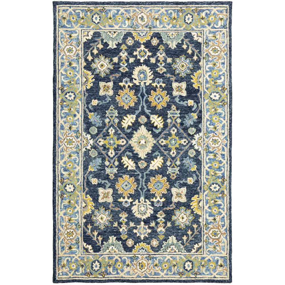 Alfresco 28405 Navy/ Blue Indoor Area Rug - 3'6