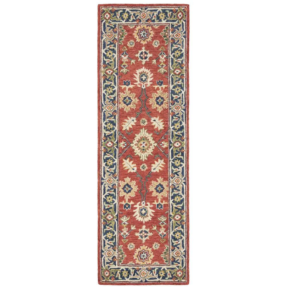 Alfresco 28404 Red/ Blue Indoor Area Rug - 2'6