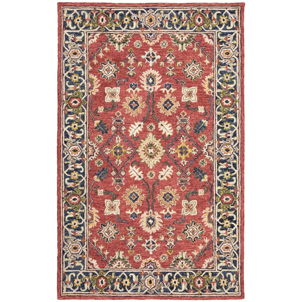 Alfresco 28404 Red/ Blue Indoor Area Rug - 8' x 10'