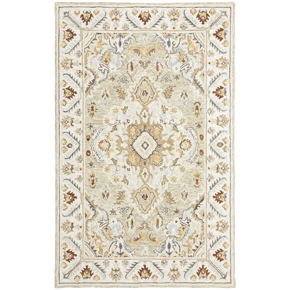 Alfresco 28403 Ivory/ Beige Indoor Area Rug - 5' x 8'