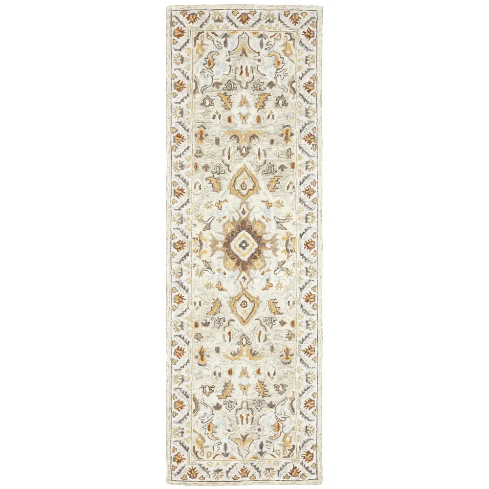 Alfresco 28403 Ivory/ Beige Indoor Area Rug - 2'6