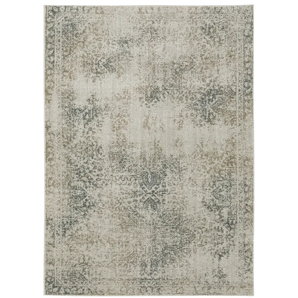 Alton 070E9 Grey/ Beige Indoor Area Rug - 5'3