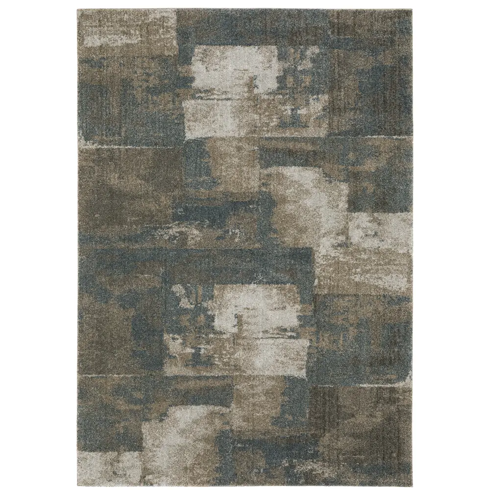 Alton 532B9 Teal/ Grey Indoor Area Rug - 6'7