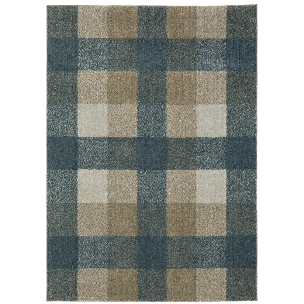 Alton 5093X Teal/ Grey Indoor Area Rug - 3'3