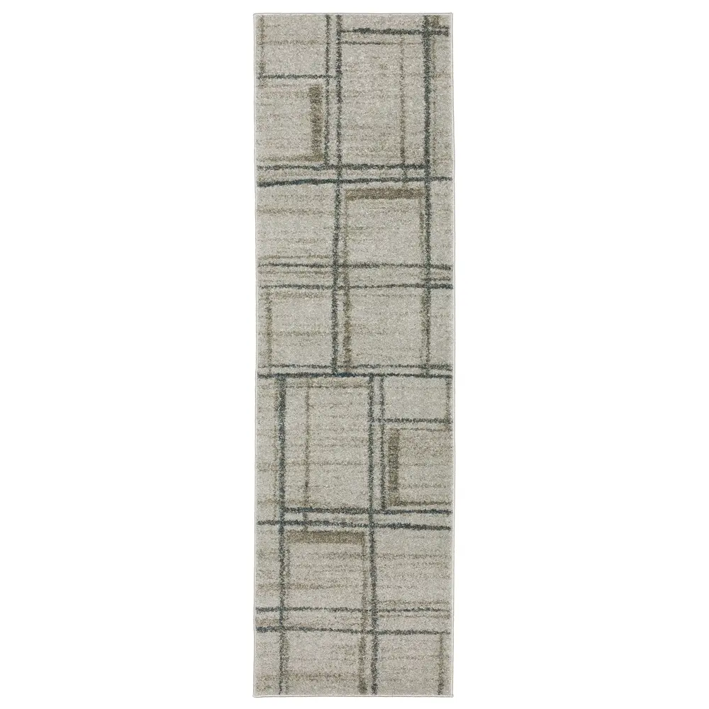 Alton 501Z9 Grey/ Teal Indoor Area Rug - 2'3