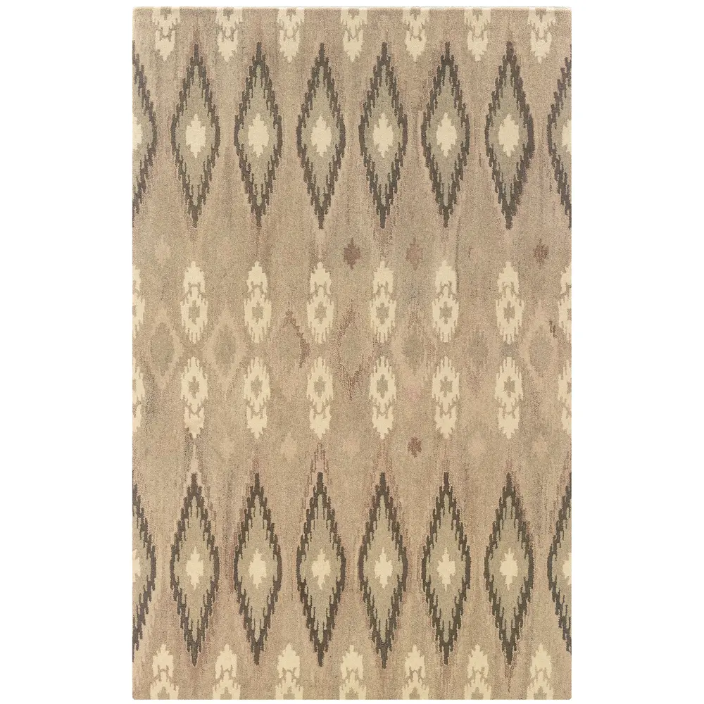 Anastasia 68001 Beige/ Ivory Indoor Area Rug - 5' x 8'