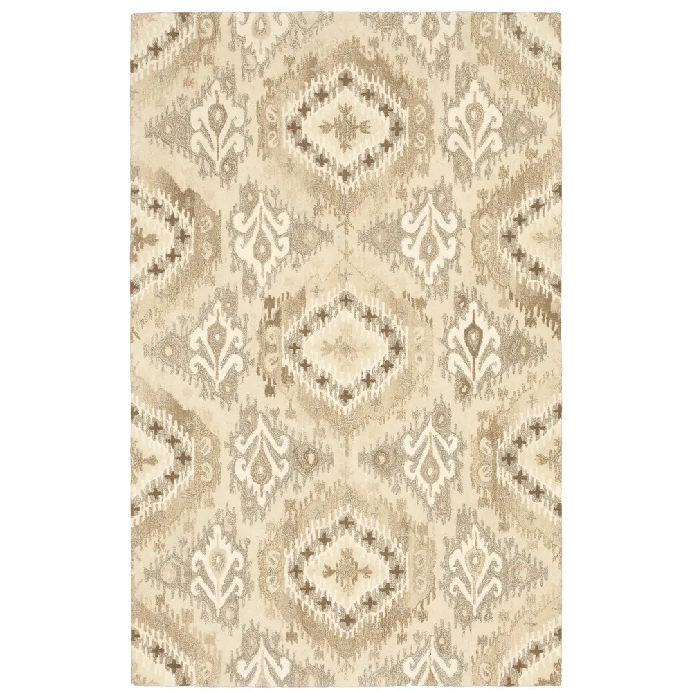 Anastasia 68003 Beige/ Ivory Indoor Area Rug - 8' x 10'