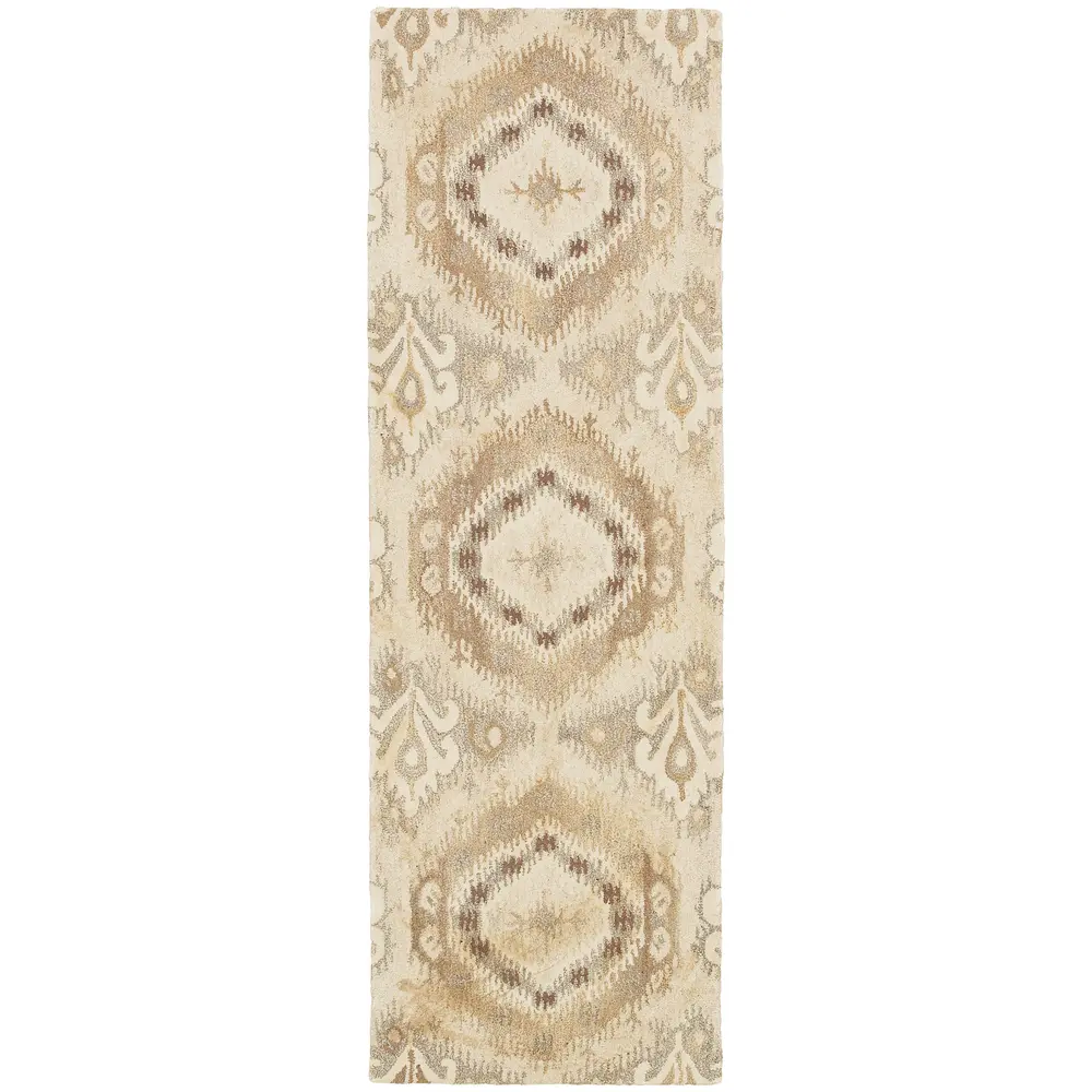 Anastasia 68003 Beige/ Ivory Indoor Area Rug - 2'6