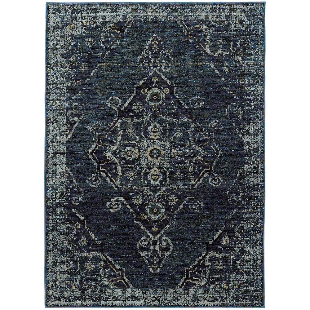 Andorra 7135F Blue/ Light Blue Indoor Area Rug - 7'10