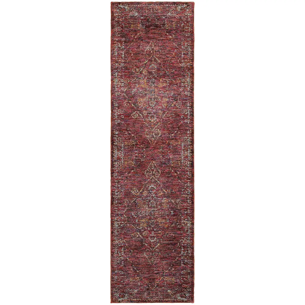 Andorra 7135E Red/ Gold Indoor Area Rug - 2'3