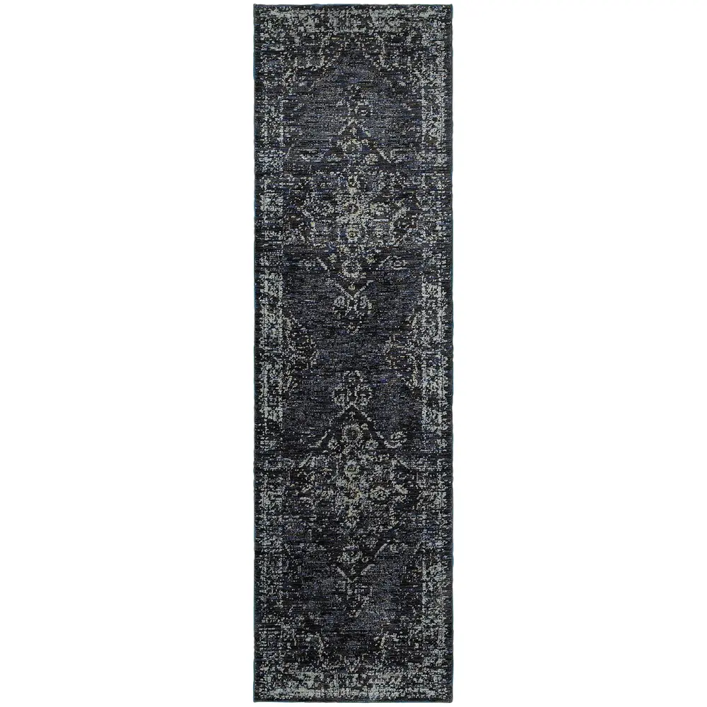 Andorra 7135F Blue/ Light Blue Indoor Area Rug - 2'3