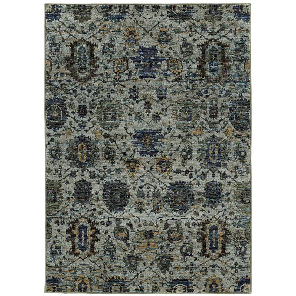 Andorra 7120A Blue/ Navy Indoor Area Rug - 7'10