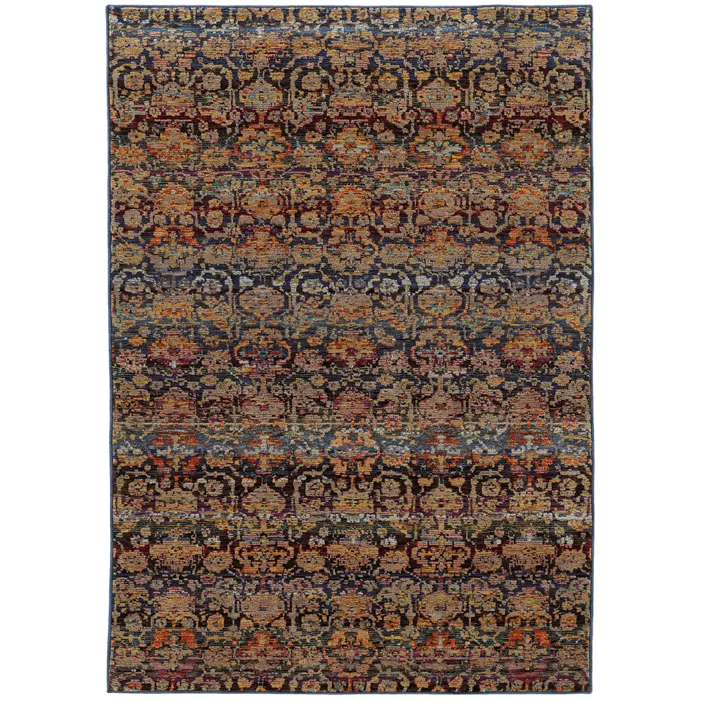 Andorra 6836C Multi/ Blue Indoor Area Rug - 5'3