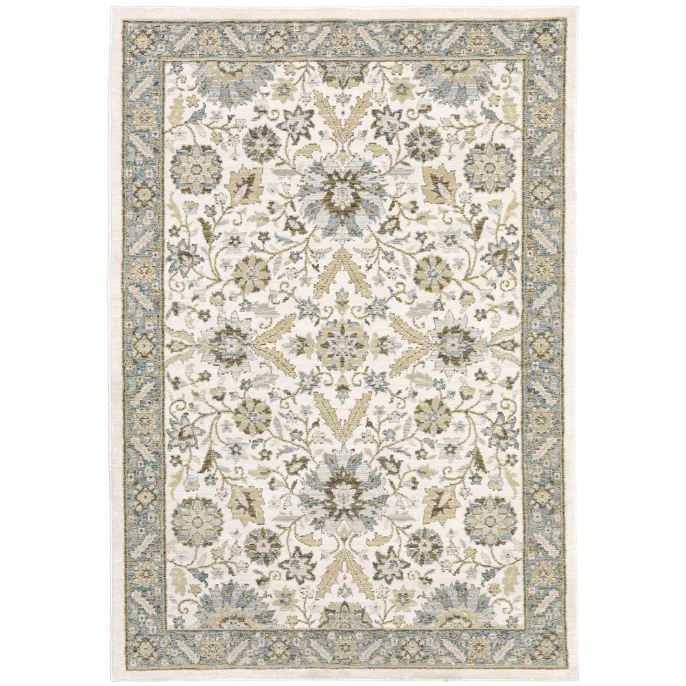 Andorra 8918I Stone/ Ivory Indoor Area Rug - 6'7