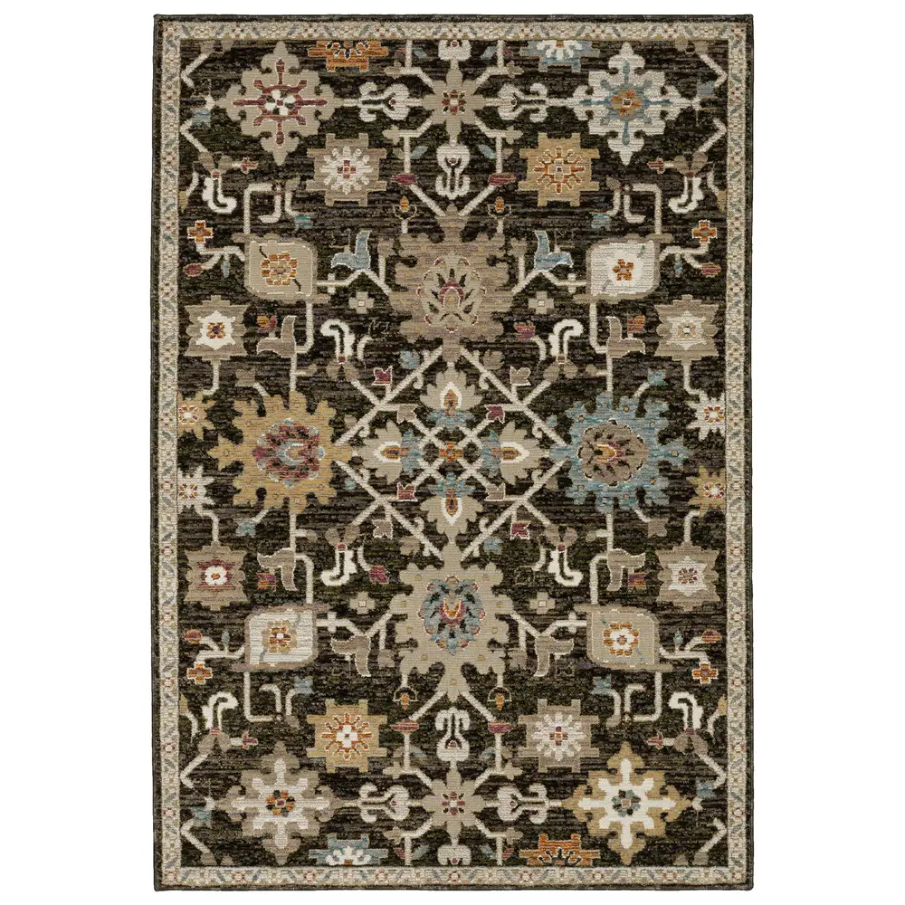 Andorra 2396B Brown/ Multi Indoor Area Rug - 8'6